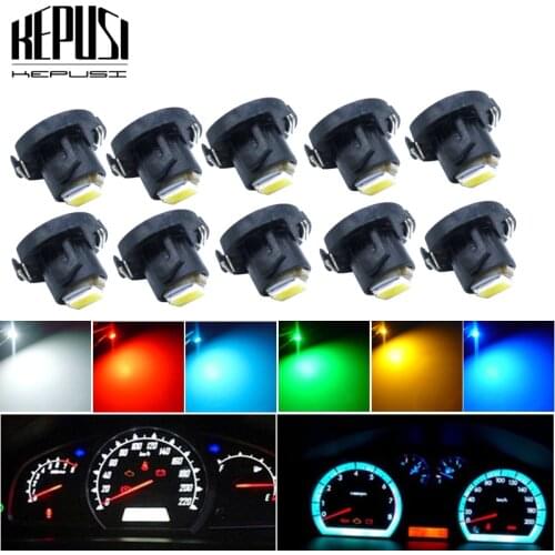 10x T4.2 Indicator Bulbs Neo Wedge LED AC Climate Heater Controls Lamp LED for Toyota Corolla Camry Honda Accord white blue red