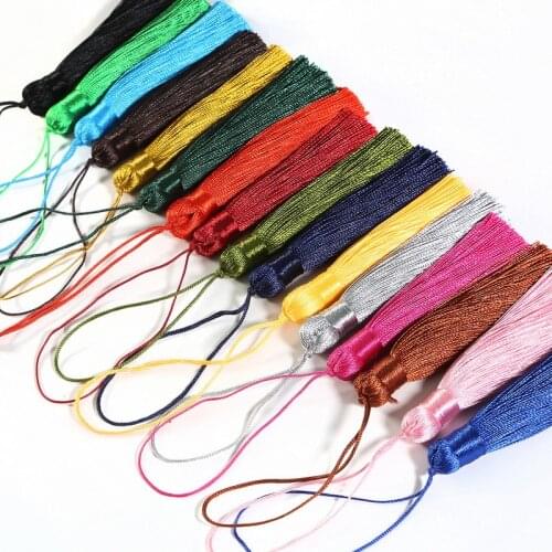 16 Colors 160mm Tassel Colorful Silk Fringe Hanging Pendant Craft Tassels for DIY Key Chain Curtain Garment Home Accessories