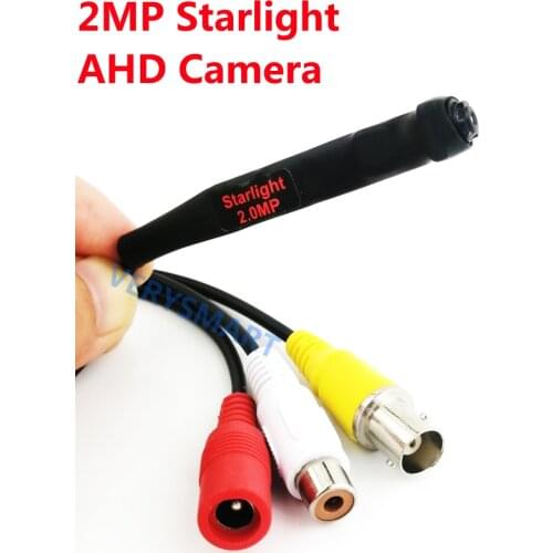 2MP Starlight Micro Camera 85 Degree Wide Angle Lens Mini CCTV Security Camera for 1080P HD AHD Camera System