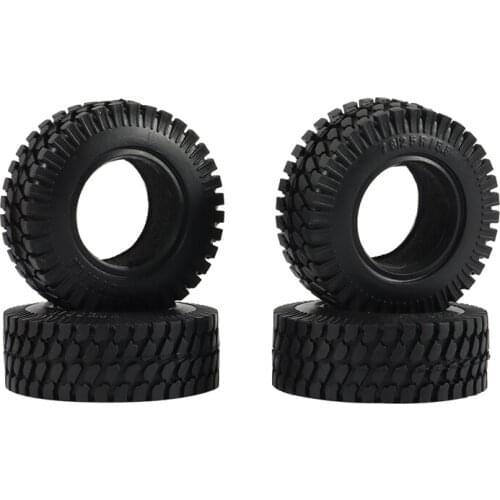 4PCS 75MM 1.55Inch Rubber Wheel Tires Tyre for RC Crawler Car Axial Yeti Jr 90069 D90 TF2 Tamiya CC01 LC70 MST JIMNY