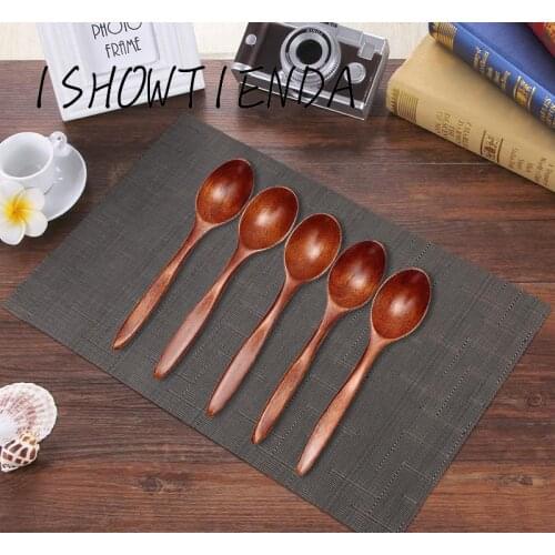 5-pc Wooden Spoon Bamboo Cooking Utensil Tool Kitchen Cooking Dining Soup Tea Honey Coffee Utensil Tools