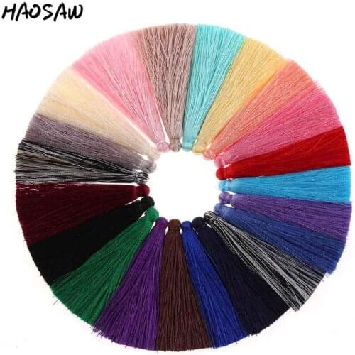 6.5CM 5Pcs/Lot Big Tassel Silk Choose Color Charms Pendants For DIY Earrings Necklace Accessories/Decoration/Jewelry Findings
