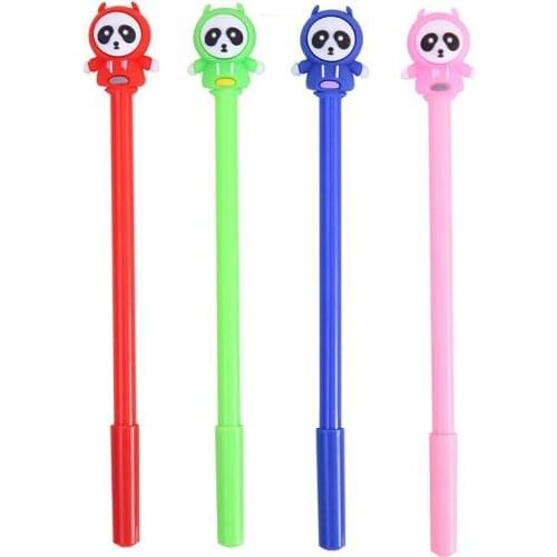 50PCS Creative Hoodie Panda Cartoon Student Gel Pen Black 0.5mm Student Creative Gel Pen Kawaii School Supplies Stationery