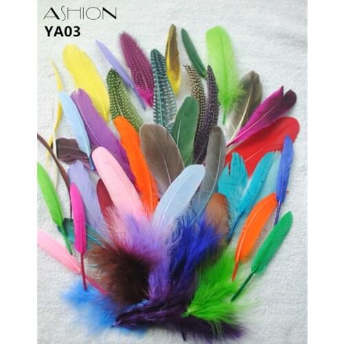 90 PCS Multicolor mixed dance dress adornment feather color random YA03