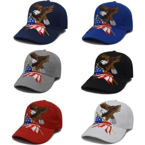 Unisex 3D Embroidered Patriotic Eagle Clutching American Flag Baseball Cap Hip Hop Outdoor Adjustable Strapback Letters Dad Hat