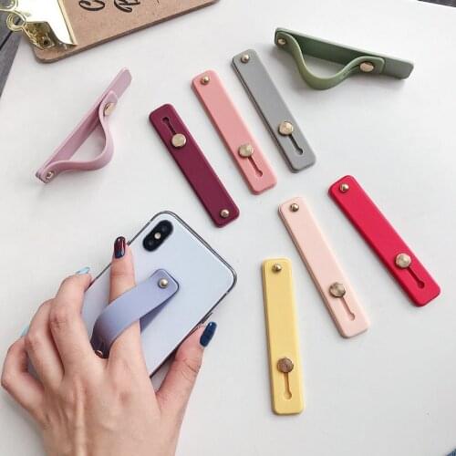 Colorful Silicone Finger Ring Mobile Phone Holder Band Strap Universal Phone Stand Push Pull Universal Phone Holder For iPhone