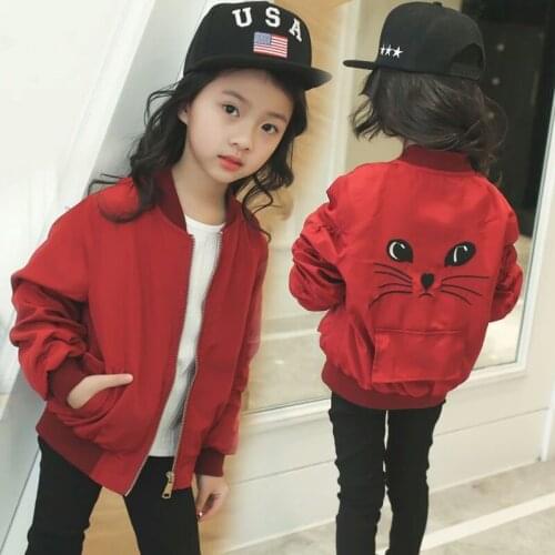 Kids Jackets for Girls Spring New Korean Version Fashion Baby Girl Coat Spring and Autumn Cartoon Jacket