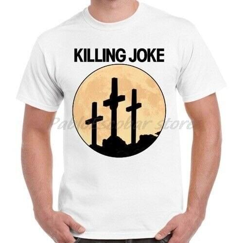 Killing Joke Crosses Moon Punk Rock Retro T Shirt men cotton tshirt summer brand t-shirt bigger size drop shipping