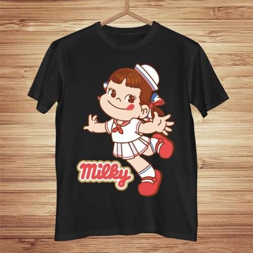 Peko Chan T Shirt fujiya Japanese Milky Candy Food cute kawaii anime Men Women sizes Hand Screenprinted Tops