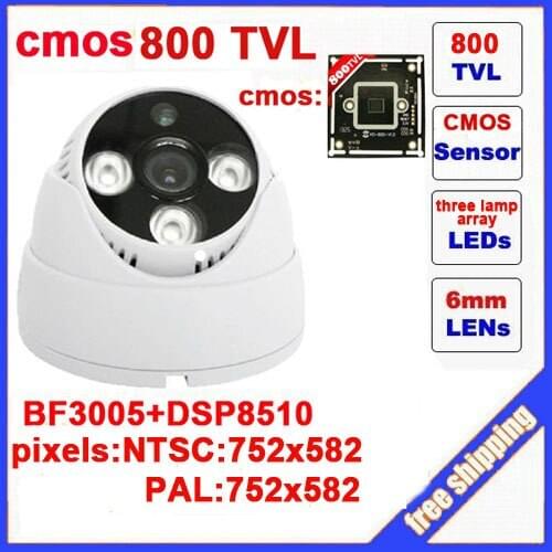 Security CMOS 800 TVL CCTV Camera Three Lamps Array Infrared Dome Camera Indoor Camera Z80C