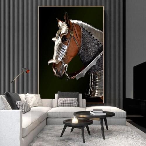 Black Horses Wild Animals Art Canvas Painting Posters and Prints Modern Cuadros Wall Art Pictures For Living Room Decoration
