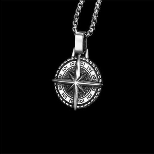 Support Dropship Compass of life Pendant 316L Stainless Steel Jewelry Cool Fashion Pendant
