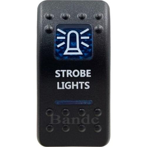 Cover Cap Only！Car Boat RV STROBE LIGHTS Rocker Switch Cover Cap Blue Window Labeled Control Cap Accessories