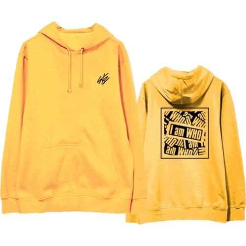 Fashion Straykids Hoodie I am Who Sweatershirt Hip Hop Street Wear Kpop Stray Kids Harajuku Hoodie Coat