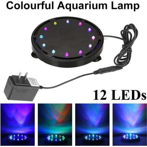 IP68 Aquarium Oxygenate Bubble Lights Colourful Submersible Lamp Waterproof Lamp for Fish Tank Decoration