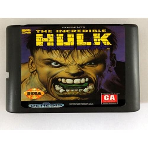 The Incredible Hulk Game Cartridge Newest 16 bit Game Card For Sega Mega Drive / Genesis System