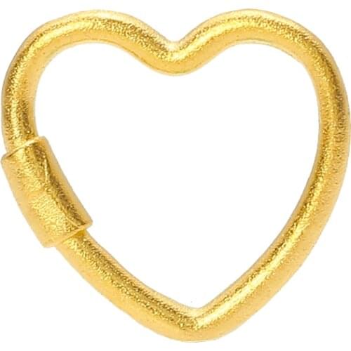 New Arrival 24K Yellow Gold Clasp Women 999 Gold Heart Bracelet Clasp