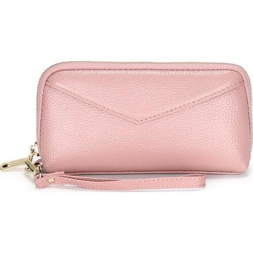 New Women Wallets Genuine Leather Long Female Zipper Wallet Women Card Holder Ladies Coin Purse Clamp for Money Bag Clutches bag