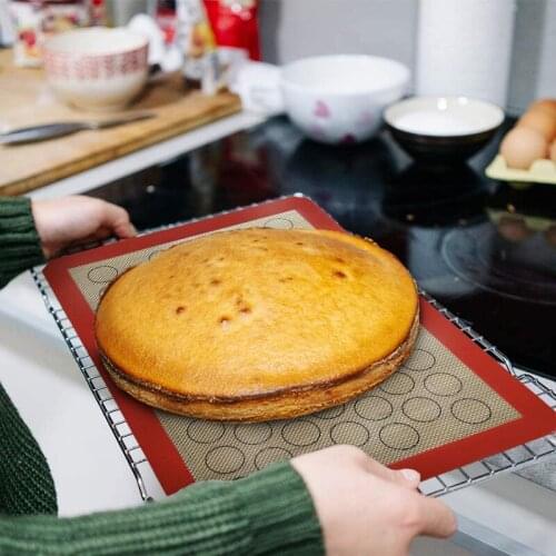 Non-Stick Silicone Macaron Baking Mat Pad Sheet Baking Pastry Tools Bake Pans Rolling Dough Mat Large Size for Cake Cookie