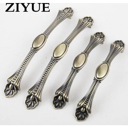 2PCS/Lot Free Shipping high quality Antique European Bronze color Kitchen Cupboard Handle Cabinet Knobs and Handles