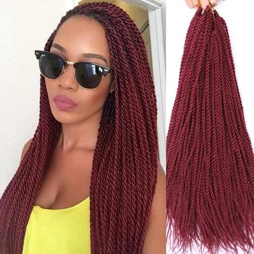 Senegal Braid 18 inch 30/Wrap Braid European And American Senegalese Plate Hair Synthetic Crochet Braid Black Female Braid