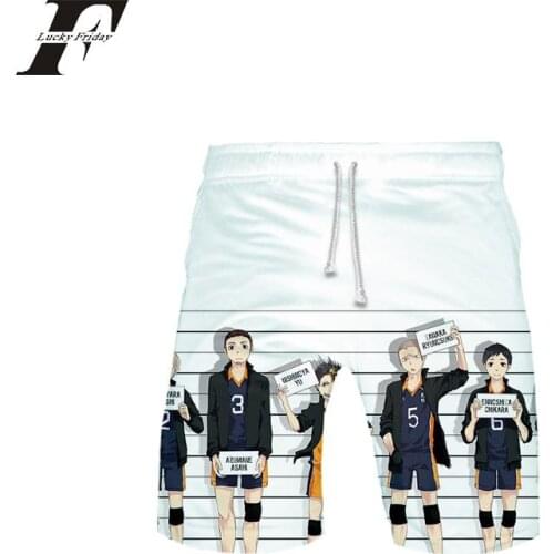 Anime Haikyuu 3D Shorts Beach Pants Karasuno Summer Swimwear Harajuku Fashion Mens clothing