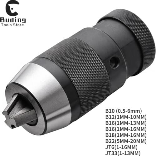 Keyless Drill Chuck For Drill Keyless Drill Chuck Self-Tightening B12 B16 B18 B22 Chuck Lathe Electric Drill Bits Chuck Arbor