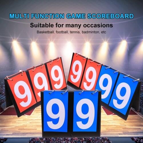 Digit Scoreboard Coach Score Board Portable Sports Indoor Exercise Sport Decoration for Football Badminton Tennis