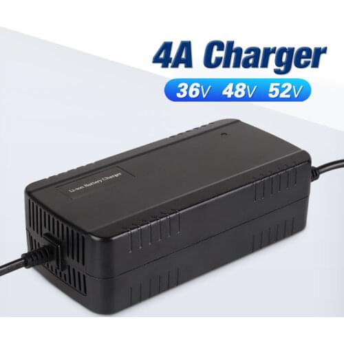 4A 36V 48V 52V Lithium battery charger li-ion battery pack charger for ebike electric bike DC XLR RCA