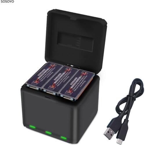 Fast Charging Storage Box case One Drag Three Type-c battery charger For DJI OSMO ACTION Sports Camera Accessories