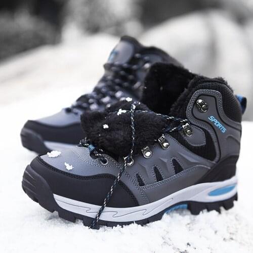 Winter Climbing Boots Men Anti-slippery Outdoor Sports Hiking Shoes Women Trail Ankle Boots Durable Big Size Hunt Trekking Shoes
