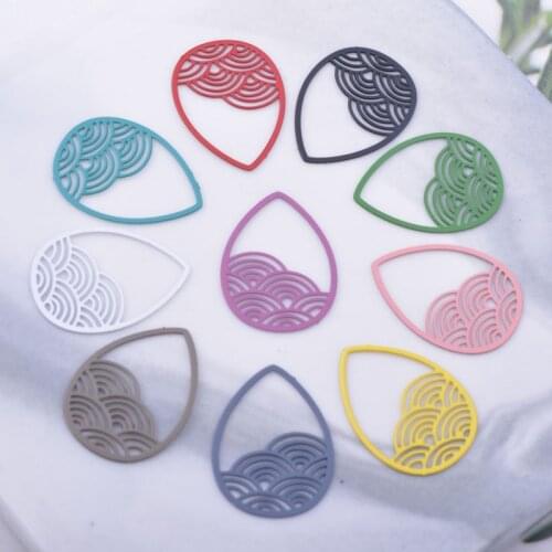 50pcs AC12363 20*15mm Brass Water drop Charms DIY Earring Jewelry Accessories