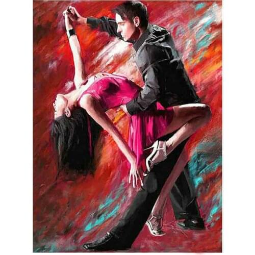 5D DIY Diamond Painting couple dance Cross Stitch Full Drill Tango Dance 3D Diamond Embroidery Mosaic Rhinestones YY1385