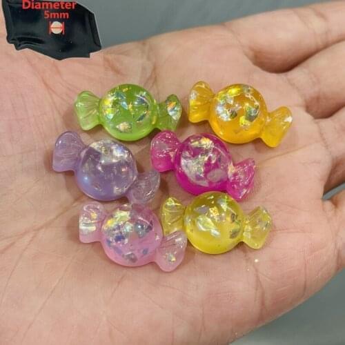 6PCS Resin Cute Cartoon Fridge Magnetic Sticker Flash Colourful Candy Refrigerator Magnets Kitchen Decoration Kid Stationery Toy