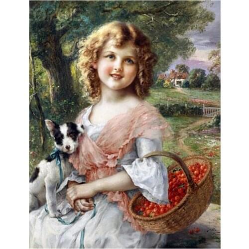 Diamond Painting Portrait Girl Full Diamond Embroidery Mosaic Picture of Rhinestones Diamond Painting Cross Stitch