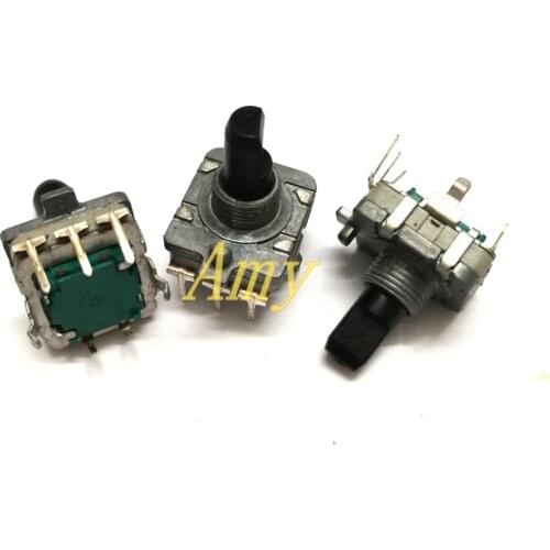 20pcs/lot EC16 type encoder pressing switch with 24 posioning number 24 15MM digital potentiometer shaft long pulse pulse