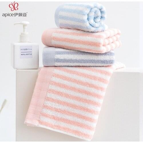 Ipizi color striped towel comfortable soft face towel factory wholesale home use supermarket towel