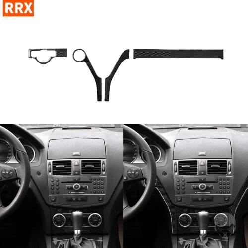 For Mercedes Benz C-Class W204 2007 2008 2009 2010 2011 2012 2013 Carbon Fiber Sticker Headlamp Interiors Strips Car Accessories