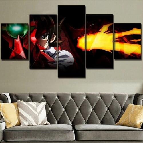 Home Decor Modern Wall Art High School DxD 5 Piece Canvas Modular Pictures Living Room Decoration Prints Paintings