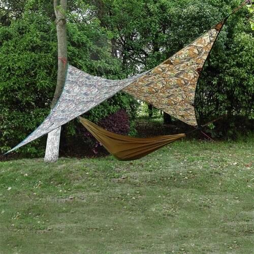 Camouflage Camping Tarp Tent Waterproof Outdoor Beach Sun Shade Sail Garden Patio Hammock Tent Awnings Canopy Sun Shelter