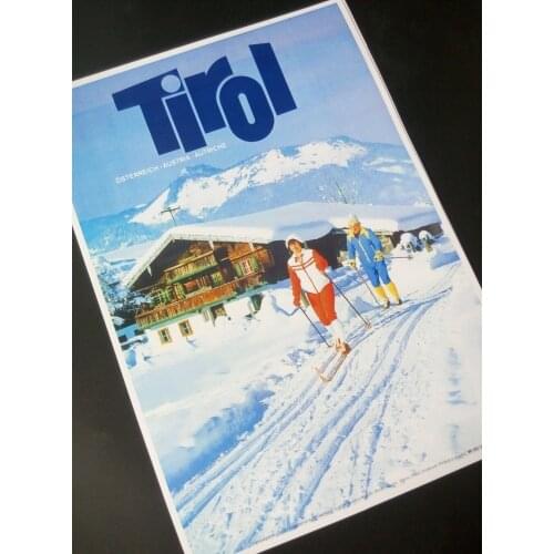 Tirol Start Skiing Vintage Retro Canvas Painting Poster DIY Wall Home Bar Posters Home Decor Gift
