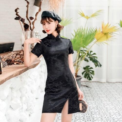 Chinese Traditional Vestidos Sexy Slim Mini Women Qipao Vintage Classic Plus Size 3XL Cheongsam Exquisite Chinese banquet Dress