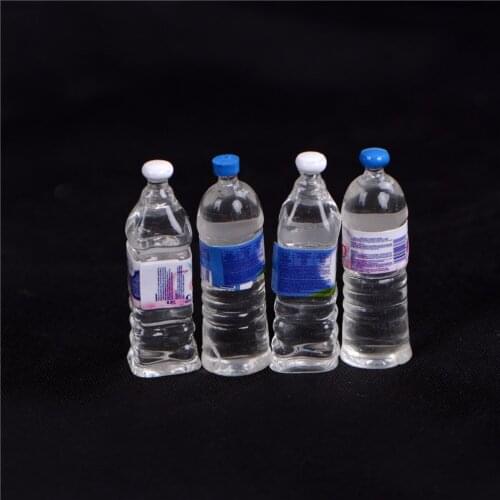 Dollhouse 1:6 Scale 4pcs Mineral Water bottle Miniature Toy Doll Food Kitchen Living Room Accessories