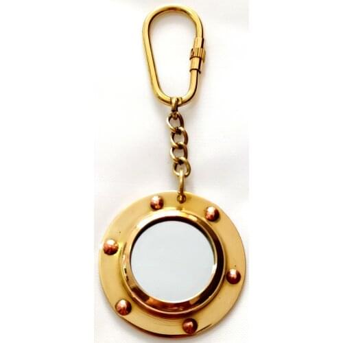 Brass Material, Mirrored Keychain
