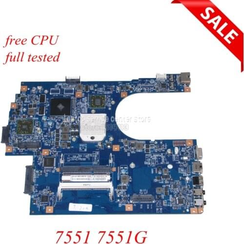 NOKOTION 48.4HP01.011 MBPT801001 MB.PT801.001 Main board for acer aspire 7551 7551G laptop motherboard DDR3 HD 5470 free cpu