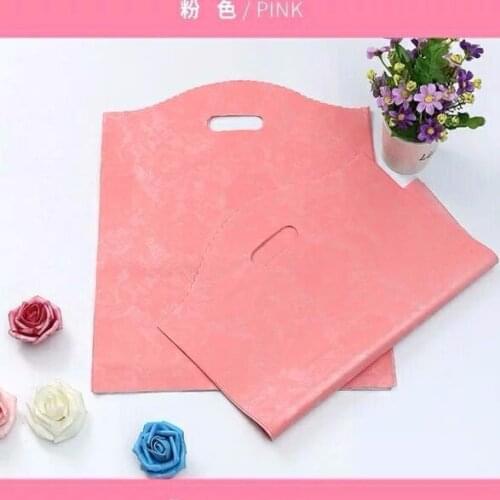 50pcs Fashion Plastic Handle Bags Gift Bags Boutique Gifts Shopping Packaging Bag Wedding Birthday Decoration Pouches Gift Bags