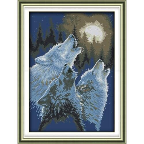 Shout to cross stitch kit 14ct 11ct pre stamped canvas embroidery DIY handmade needlework