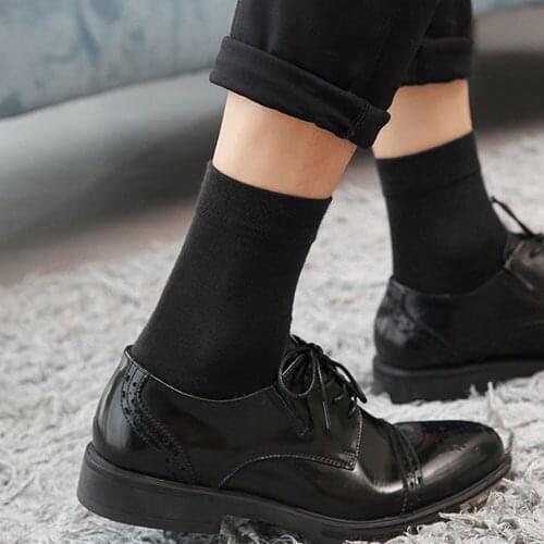 Mens Business Socks Cotton Socks Solid Colors Breathable for Male Socks EUR 39-45 Spring Summer Autumn Winter Sock