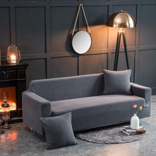 1pc Solid Color Thick Elastic Sofa Cover Universal Sofa Slipcovers All-inclusive Corner Sofa Covers For Living Room Funda Sofa