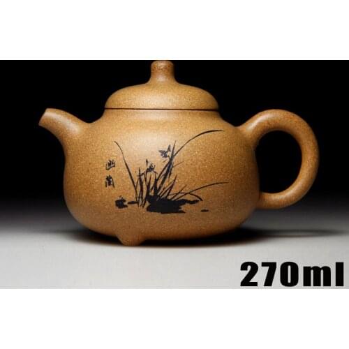 Authentic Ceramic Teapot Yixing Purple Clay Teapots 270ml Chinese Handmade Kung Fu Set Zisha Porcelain Kettle Sets Bouns 3 cups